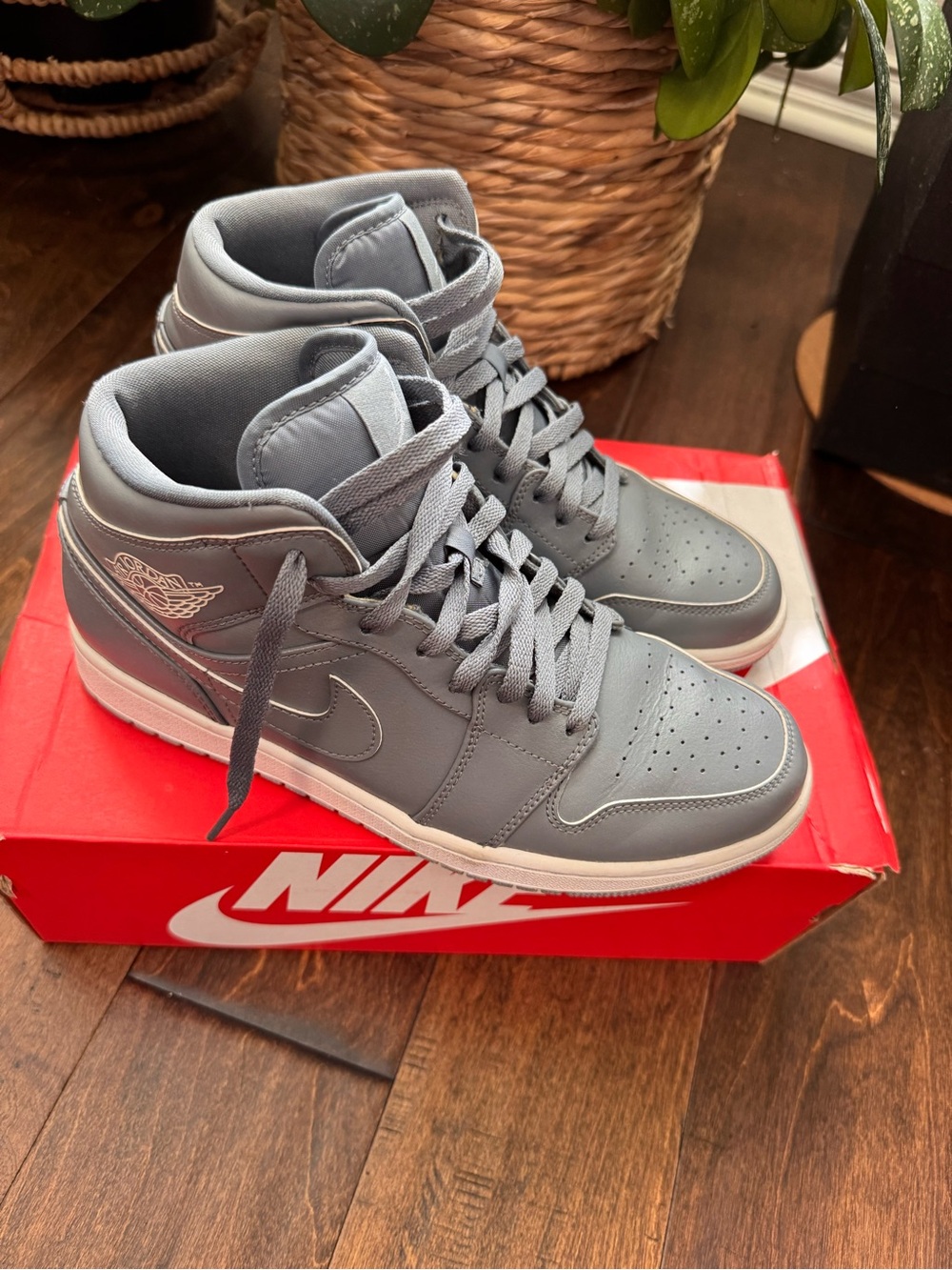 Nike Gray Mid-Top Men's Sneakers